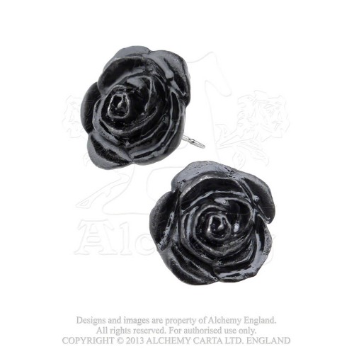 Black Rose Studs
