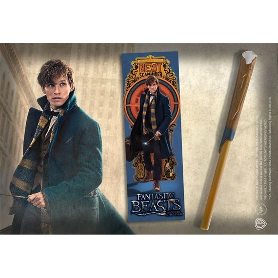 Wand pen and Bookmark Newt Scamander