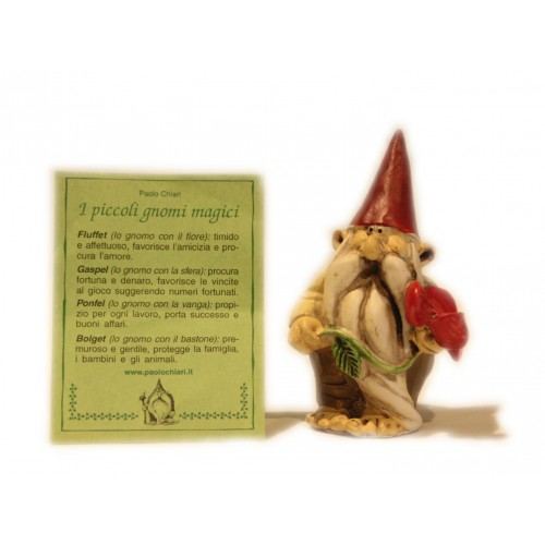 Fluffet the gnome with flower