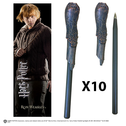 Wand Stift und Lesezeichen Ron Weasley