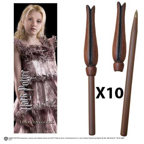 Wand pen and Luna Lovegood Bookmark