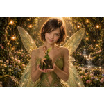 Verdolina, Feenstatuette aus Harz der Rainbow Fairies in Grün – weitere Ansicht