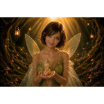 Gialletta, Feenstatuette aus Harz der Rainbow Fairies in Gelb – weitere Ansicht