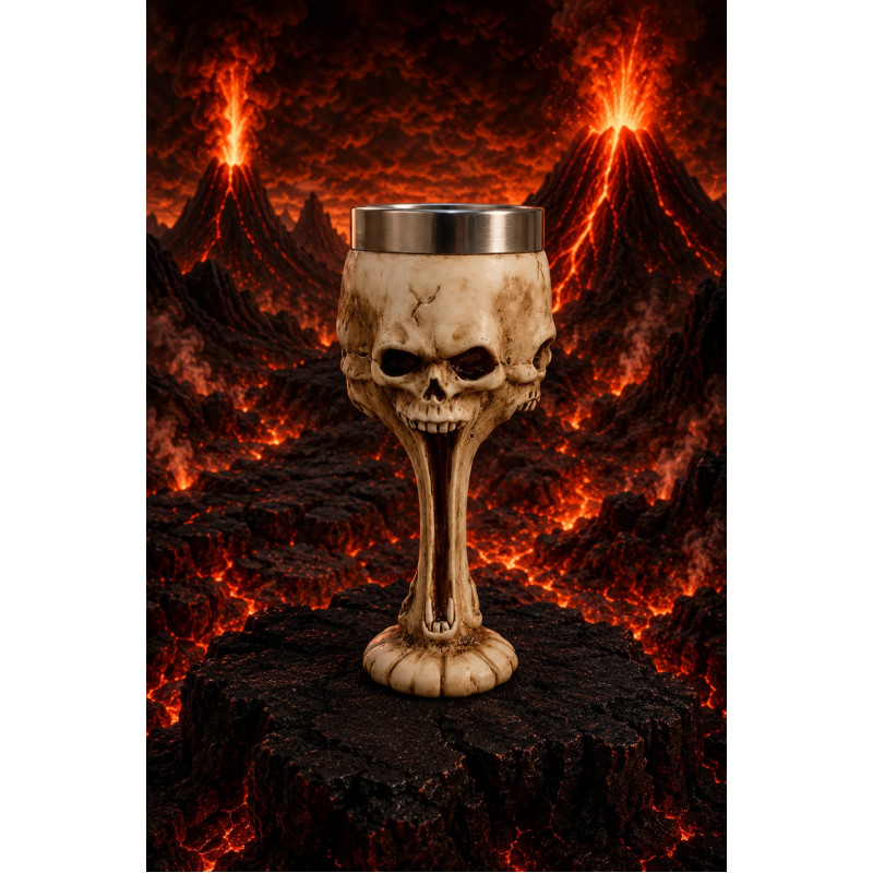 The poisonous filter, skull-shaped resin chalice with removable inner cup from the Kardùm line