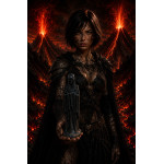 Das Spektrum, vermummte Fantasy-Harzstatue mit Steineffekt aus der Kardùm-Serie – weitere Ansicht