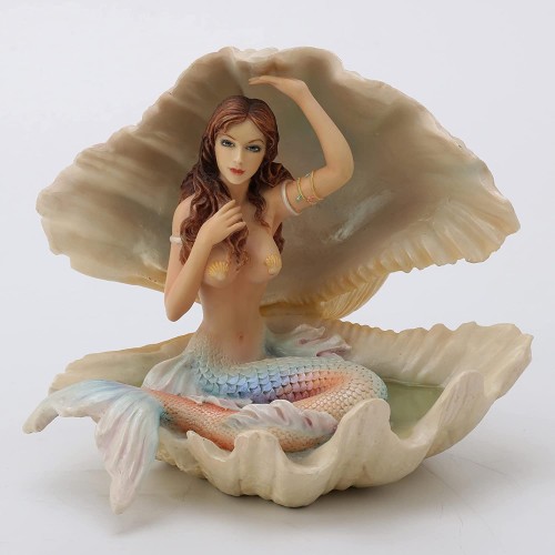 Mermaid Sitting in Seashell