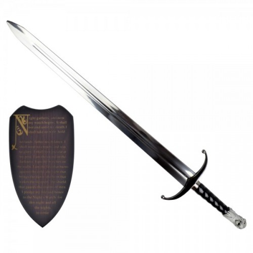 Lungo Artiglio - la spada di Jon Snow - scudo con giuramento dei Guardiani della Notte.