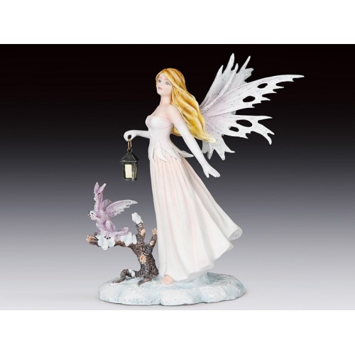 La fata bianca con la lanterna e il drago rosa.