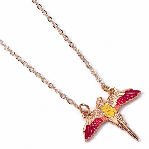 Harry Potter Rose Gold Plated Fawkes Necklace