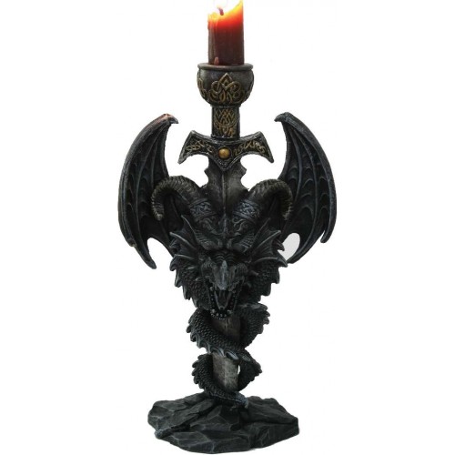 The seal. The candle holder on the sword with the dragon with horns.