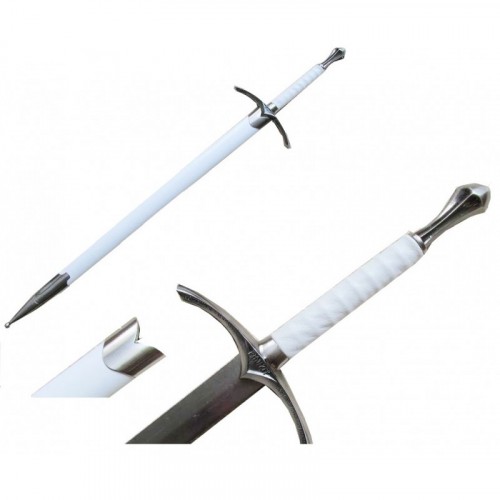 White glamdring with scabbard - the sword of Gandalf the White.