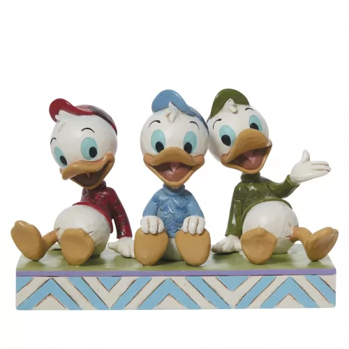 Huey Dewey Louie seated. (by Jim Shore)