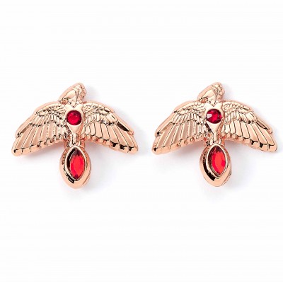 Harry Potter Fawkes Rose Gold Plated Stud Earrings. Harry Potter Fawkes Rose Gold Plated Stud Earrings.