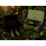 Calla-Lilie Ohrringe mit Calla-Blüten aus Mattglas und Silber – weitere Ansicht