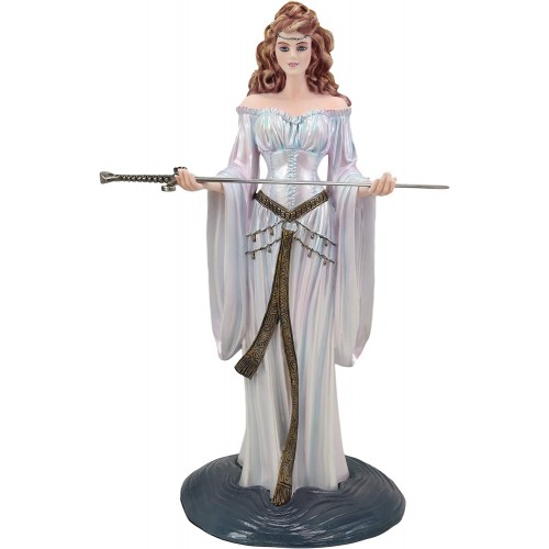 The lady of the lake with the Excalibur letter opener.