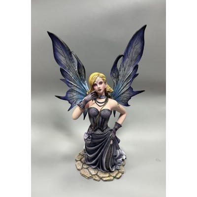 The blonde fairy kneeling and holding her robe. The blonde fairy kneeling and holding her robe.