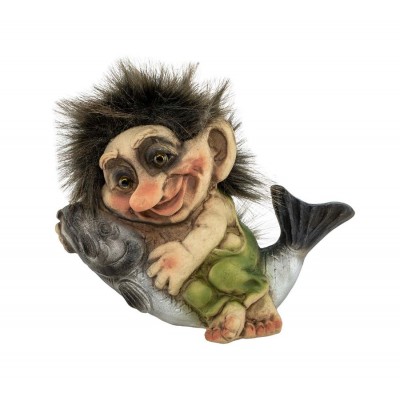 The troll leaning on the fish. The troll leaning on the fish.