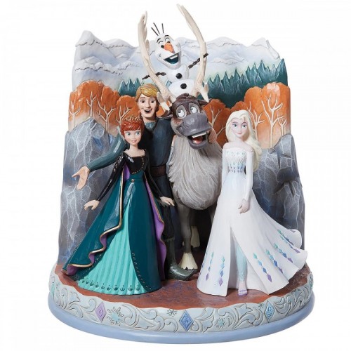 Elsa e Anna, con Kristoff, Sven e Olaf. (by Jim Shore)