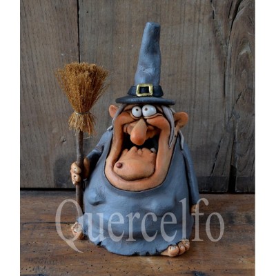 The big witch with the broom. The big witch with the broom.