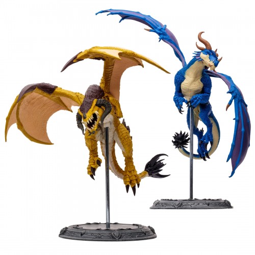 World of Warcraft Dragons Multipack #2 - Bronze Proto-Drake and Blue Highland Drake.