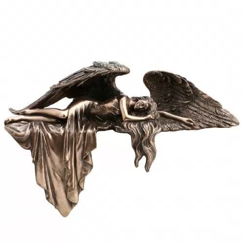 The angel lying on the shelf.