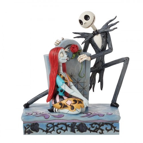 Jack e Sally con la lapide. (by Jim Shore)