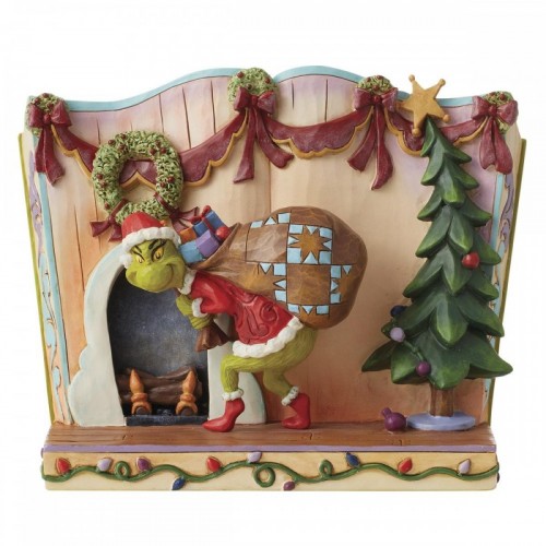 Der Grinch am Kamin. (von Jim Shore)