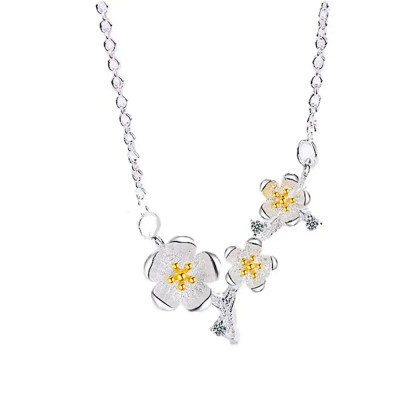 The twig with 3 cherry blossoms. The twig with 3 cherry blossoms.