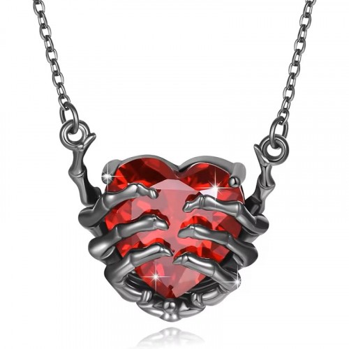 The heart inside the rib cage.