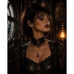 Fairydust Steam Room Halskette mit rotem anatomischem Herz – weitere Ansicht