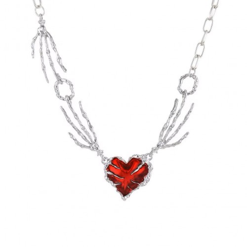 The heart with skeletal hands.