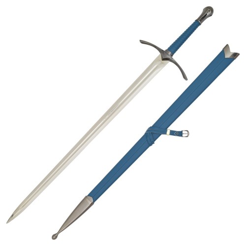 Glamdring - Gandalf's sword. Blue hilt and scabbard.