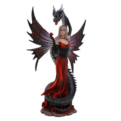 Embrace small - the red fairy with the black dragon behind her. Embrace small - the red fairy with the black dragon behind her.