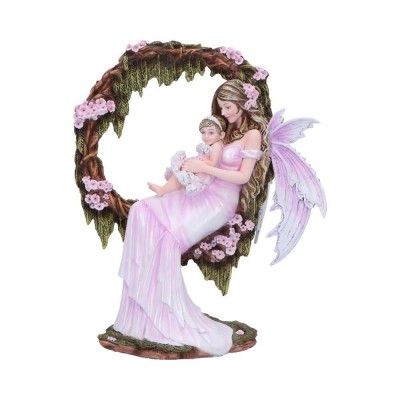 The fairy mother with her little girl sitting on the wisteria. The fairy mother with her little girl sitting on the wisteria.