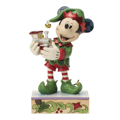 Topolino vestito da elfo natalizio. (by Jim Shore)