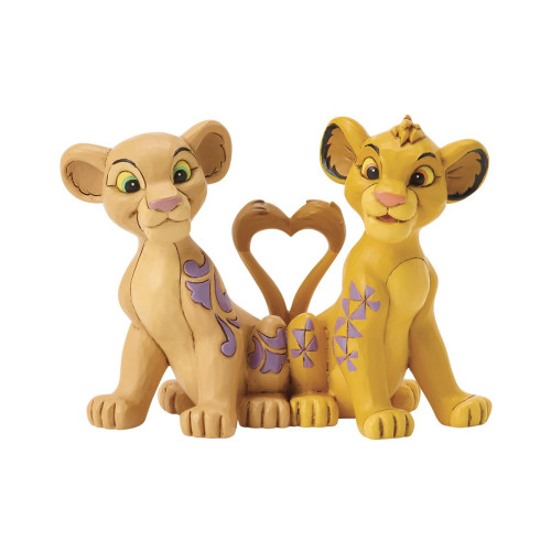 Simba e Nala con le code a cuore. (by Jim Shore)