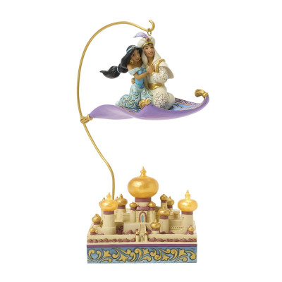 Aladdin und Jasmin schweben auf dem fliegenden Teppich. (von Jim Shore)