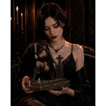 Liesel Van Helsing Vampirjägerin im Pin-up-Stil mit Armbrust – weitere Ansicht